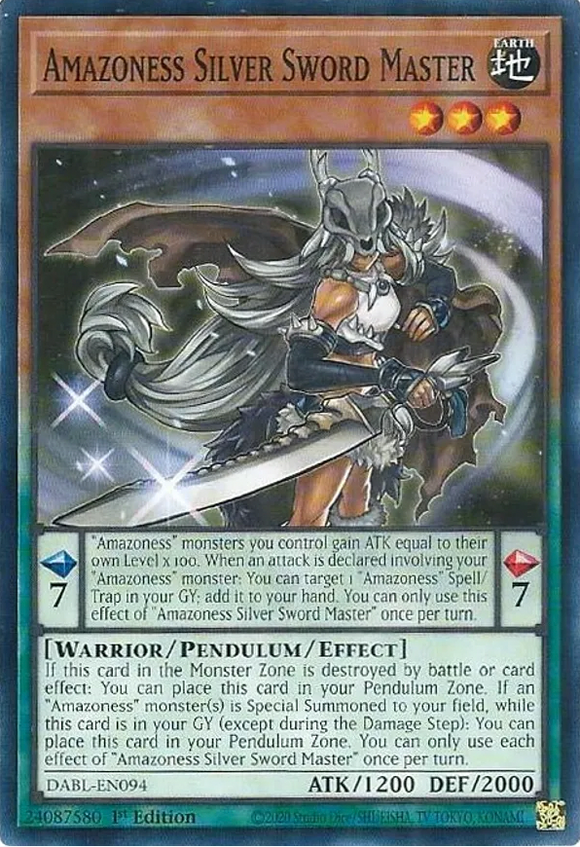 Amazoness Silver Sword Master - DABL-EN094 - Common 1st Edition