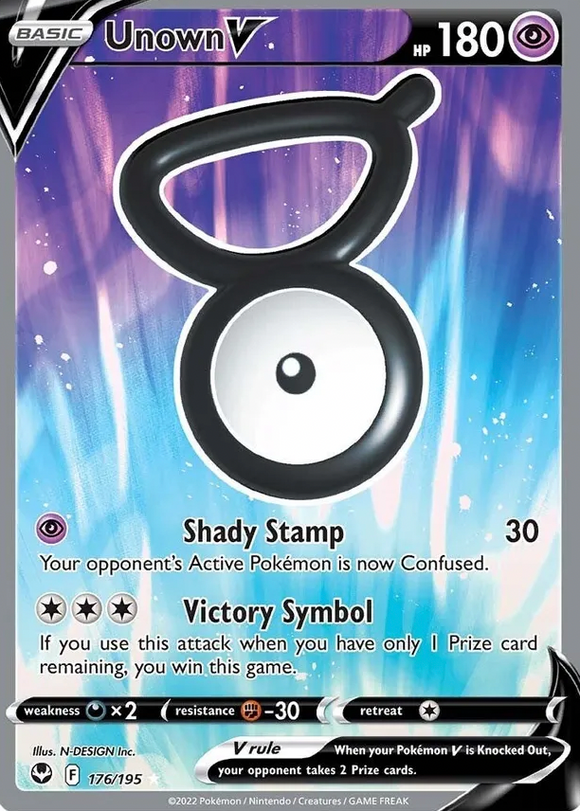 Unown V - 176/195 - Full Art Ultra Rare