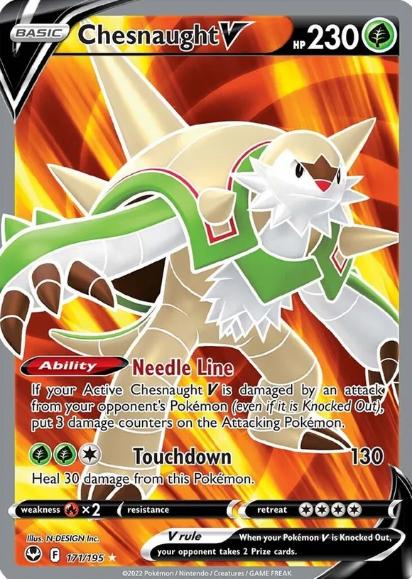 Chesnaught V - 171/195 - Full Art Ultra Rare