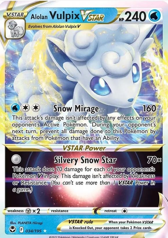 Alolan Vulpix VSTAR - 034/195 - Ultra Rare