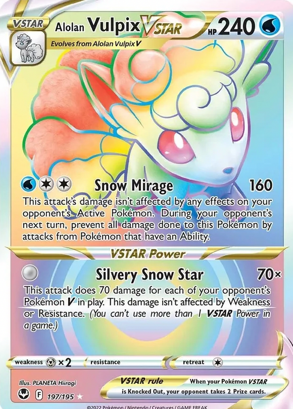 Alolan Vulpix VSTAR - 197/195 - Hyper Rare