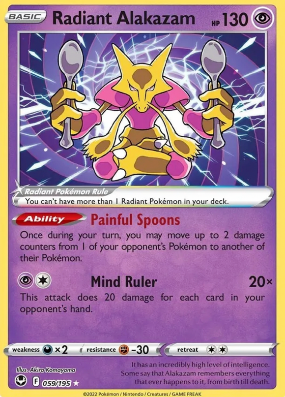 Radiant Alakazam - 059/195 - Radiant Rare