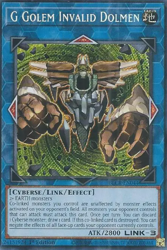G Golem Invalid Dolmen - BLCR-EN044 - Secret Rare 1st Edition