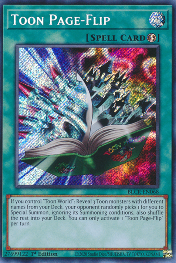 Toon Page-Flip - BLCR-EN068 - Secret Rare 1st Edition