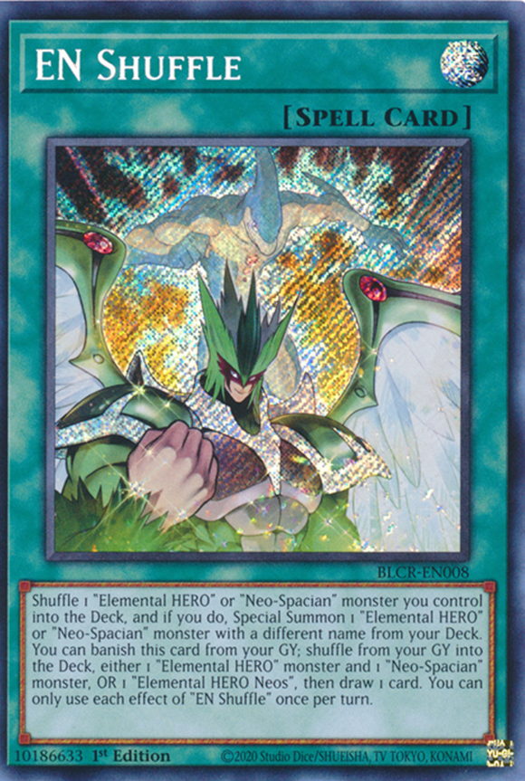 EN Shuffle - BLCR-EN008 - Secret Rare 1st Edition