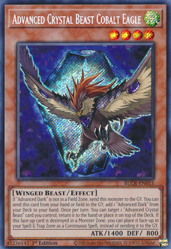 Advanced Crystal Beast Cobalt Eagle - BLCR-EN016 - Secret Rare 1st Edition