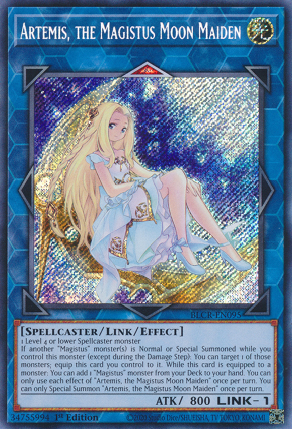 Artemis, the Magistus Moon Maiden - BLCR-EN095 - Secret Rare 1st Edition
