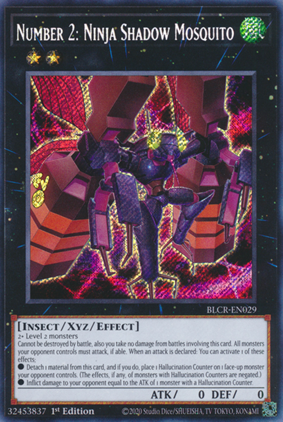 Number 2: Ninja Shadow Mosquito - BLCR-EN029 - Secret Rare 1st Edition