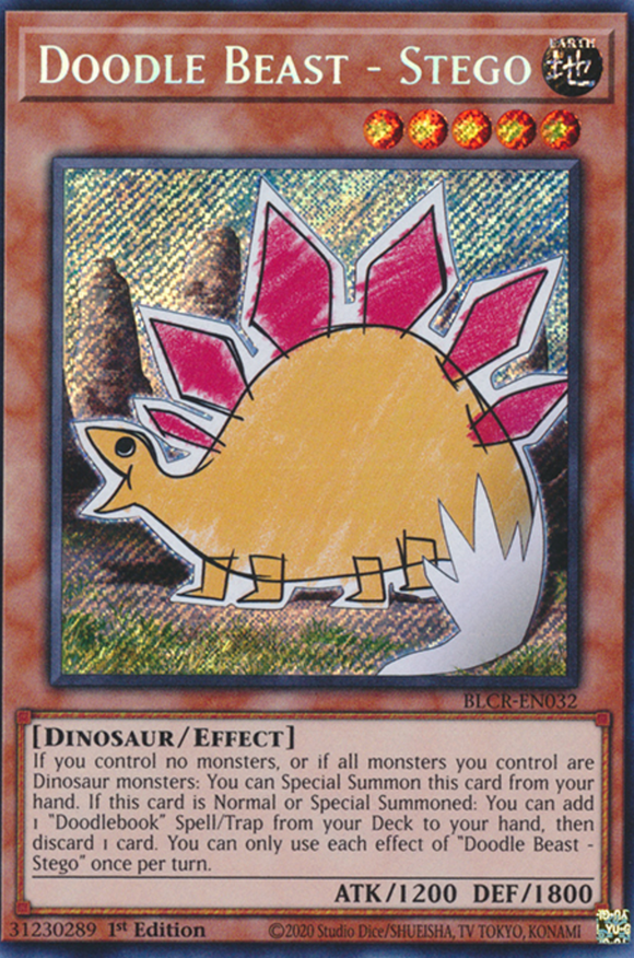 Doodle Beast - Stego - BLCR-EN032 - Secret Rare 1st Edition