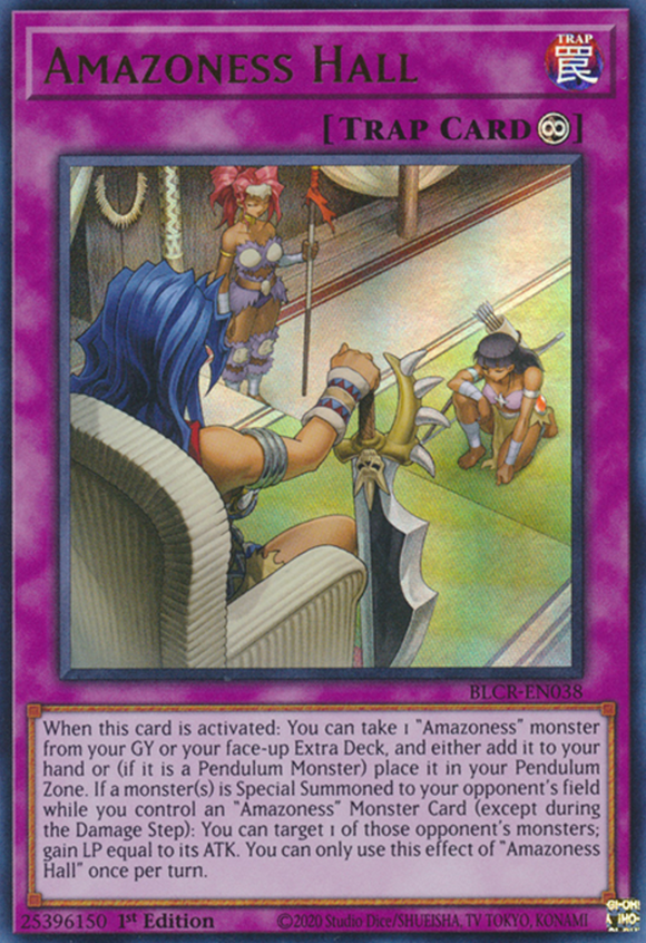 Amazoness Hall - BLCR-EN038 - Ultra Rare 1st Edition