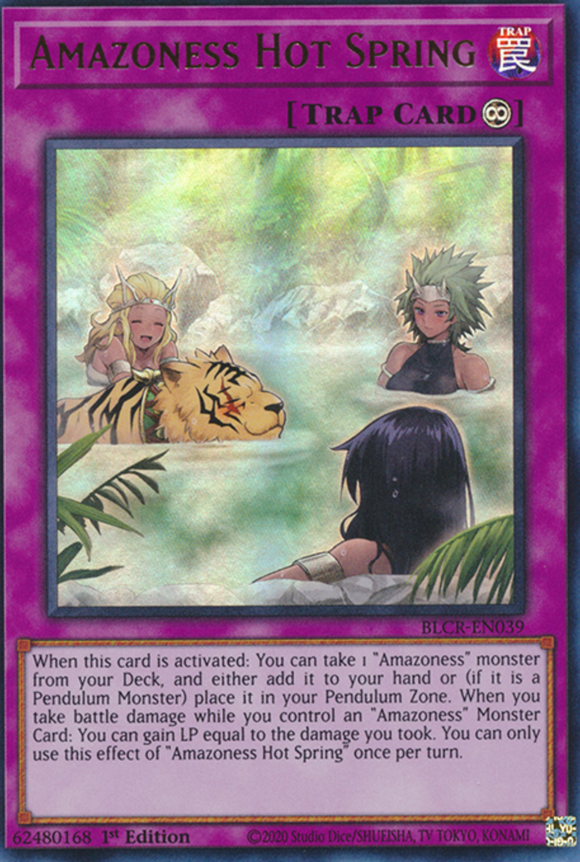 Amazoness Hot Spring - BLCR-EN039 - Ultra Rare 1st Edition