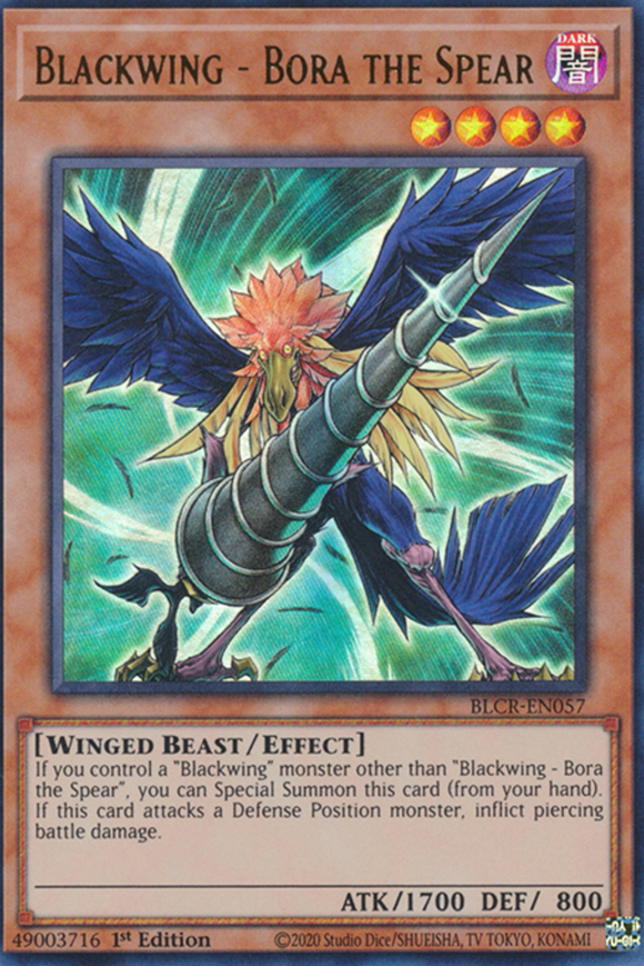 Blackwing - Bora the Spear - BLCR-EN057 - Ultra Rare 1st Edition