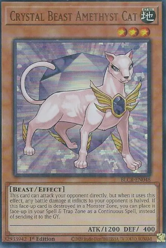 Crystal Beast Amethyst Cat - BLCR-EN048 - Ultra Rare 1st Edition