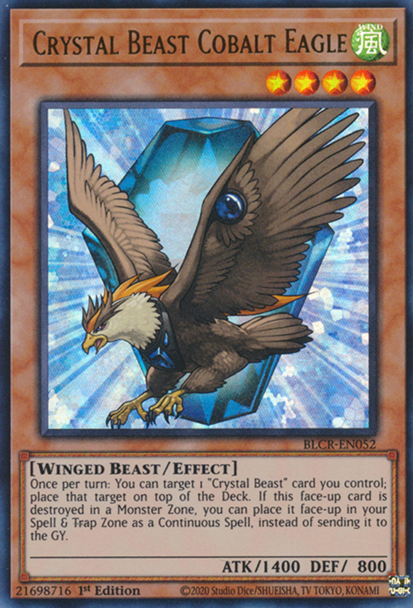 Crystal Beast Cobalt Eagle - BLCR-EN052 - Ultra Rare 1st Edition