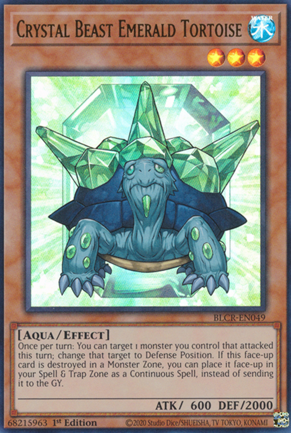 Crystal Beast Emerald Tortoise - BLCR-EN049 - Ultra Rare 1st Edition