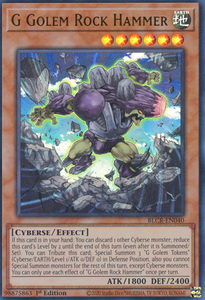 G Golem Rock Hammer - BLCR-EN040 - Ultra Rare 1st Edition
