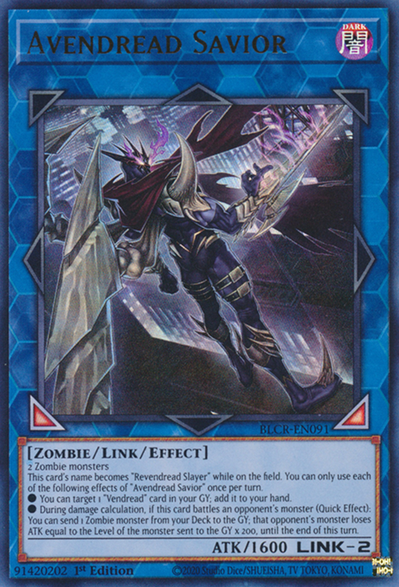Avendread Savior - BLCR-EN091 - Ultra Rare 1st Edition
