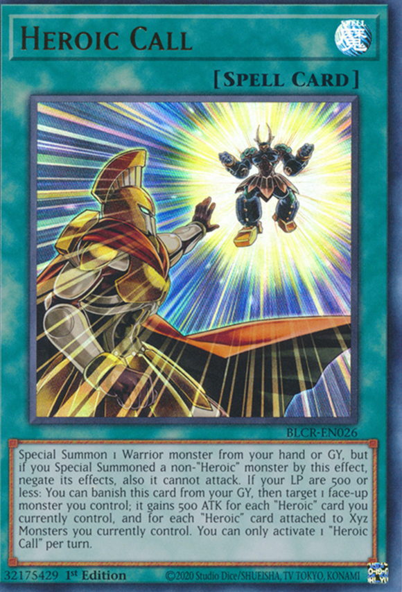 Heroic Call - BLCR-EN026 - Ultra Rare 1st Edition