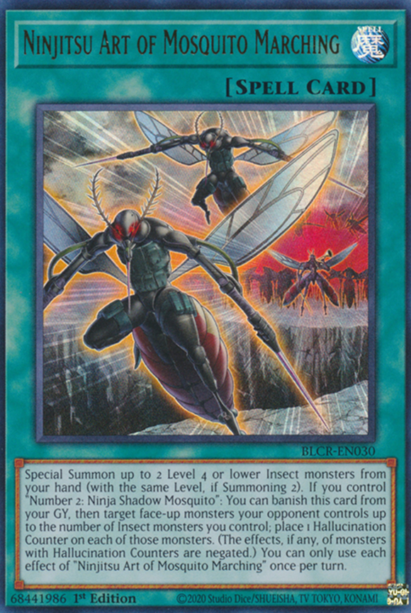 Ninjitsu Art of Mosquito Marching - BLCR-EN030 - Ultra Rare 1st Edition