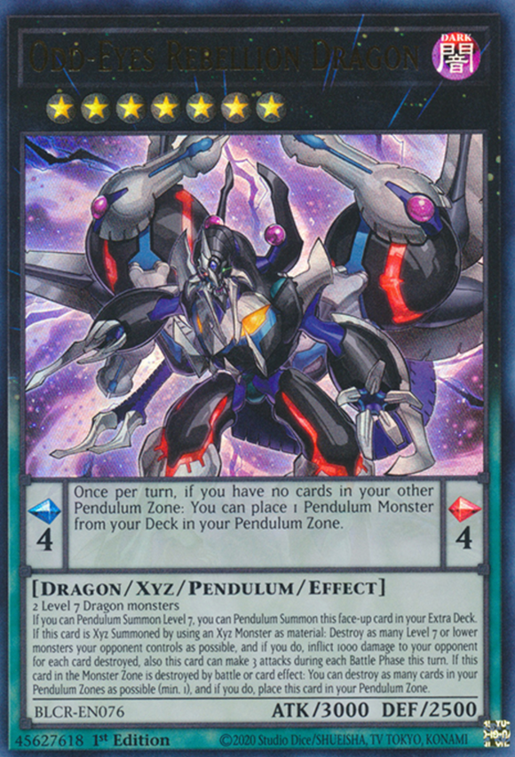 Odd-Eyes Rebellion Dragon - BLCR-EN076 - Ultra Rare 1st Edition