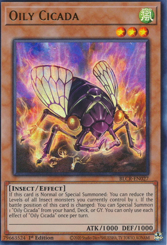 Oily Cicada - BLCR-EN027 - Ultra Rare 1st Edition