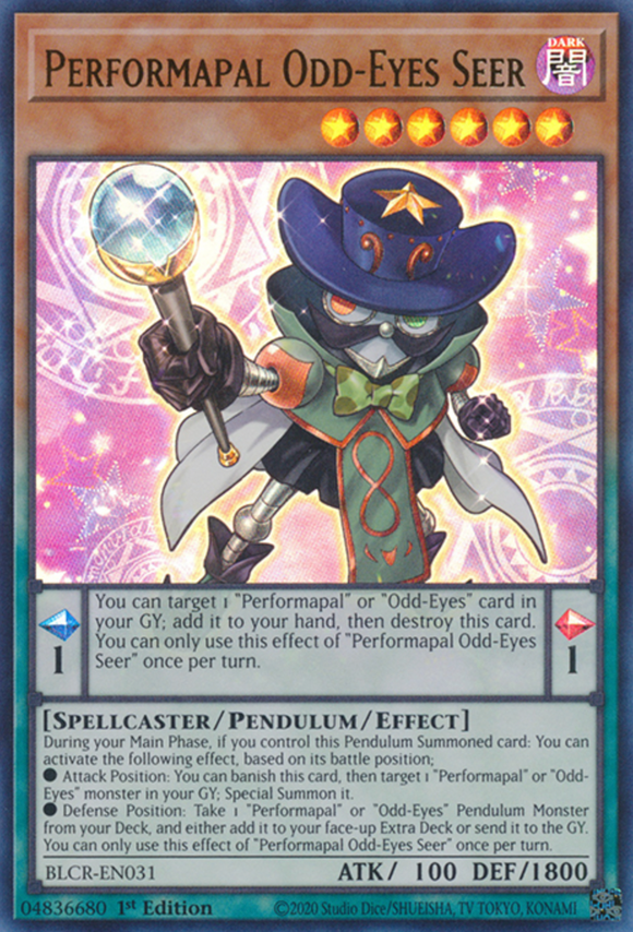 Performapal Odd-Eyes Seer - BLCR-EN031 - Ultra Rare 1st Edition