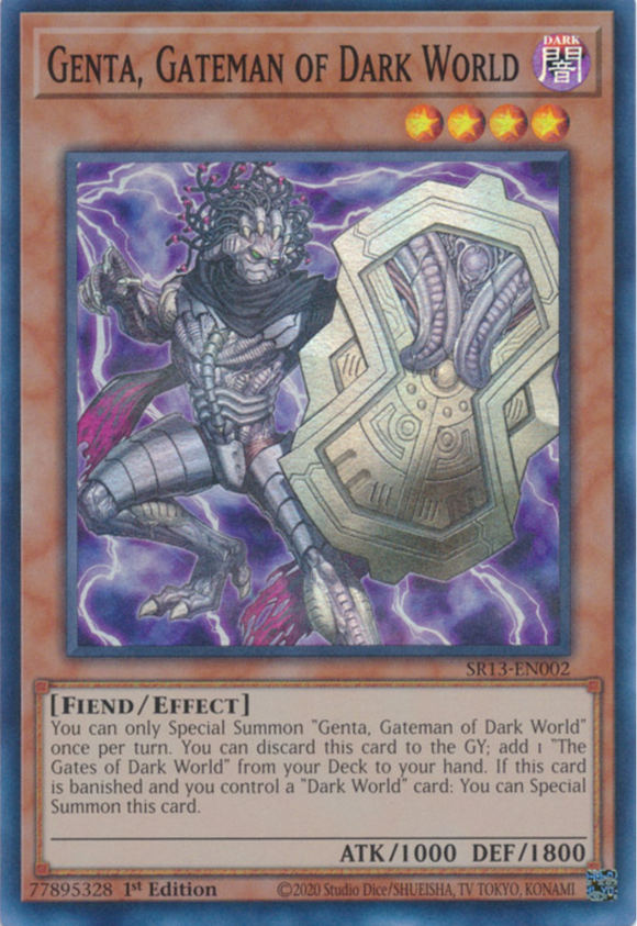 Genta, Gateman of Dark World - SR13-EN002 - Super Rare 1st Edition