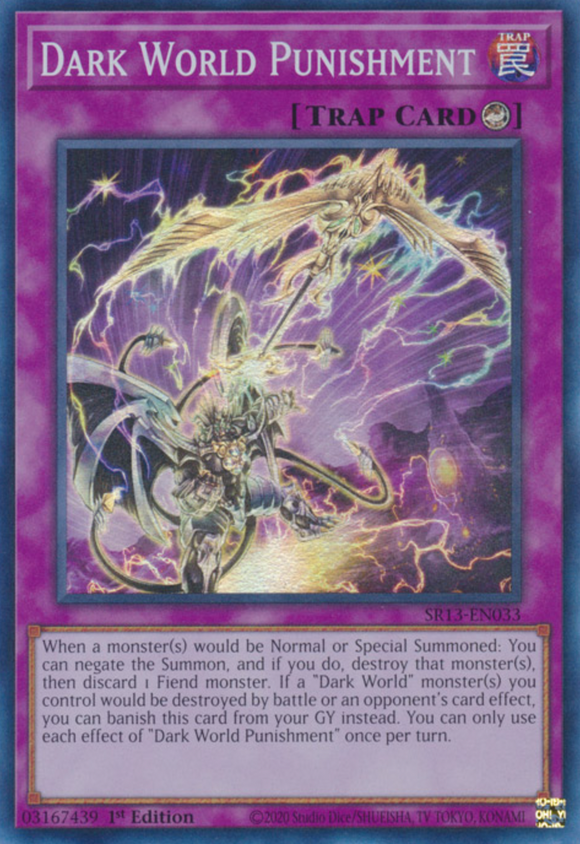 Dark World Punishment - SR13-EN033 - Super Rare 1st Edition