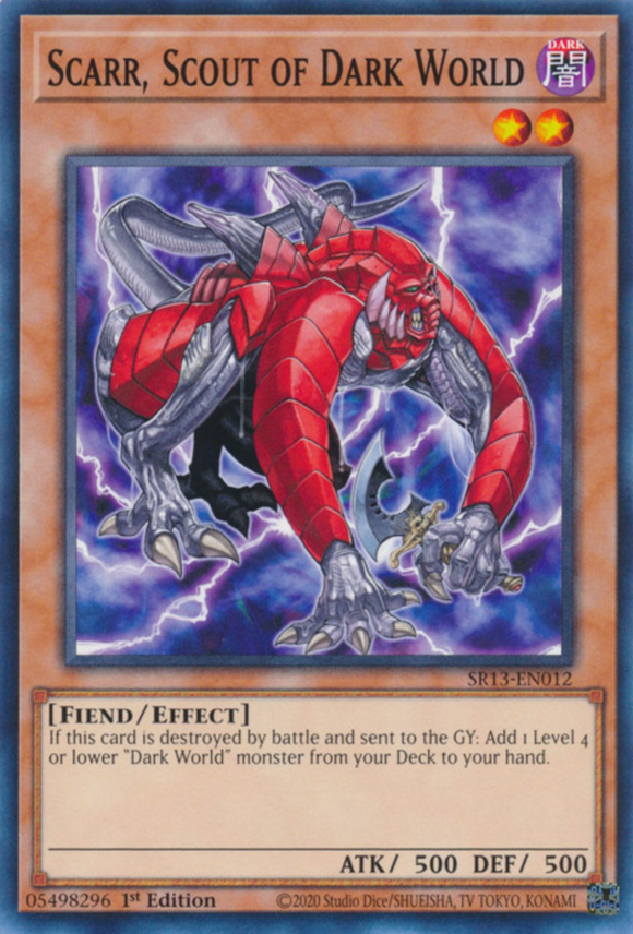 Scarr, Scout of Dark World - SR13-EN012 - Common 1st Edition