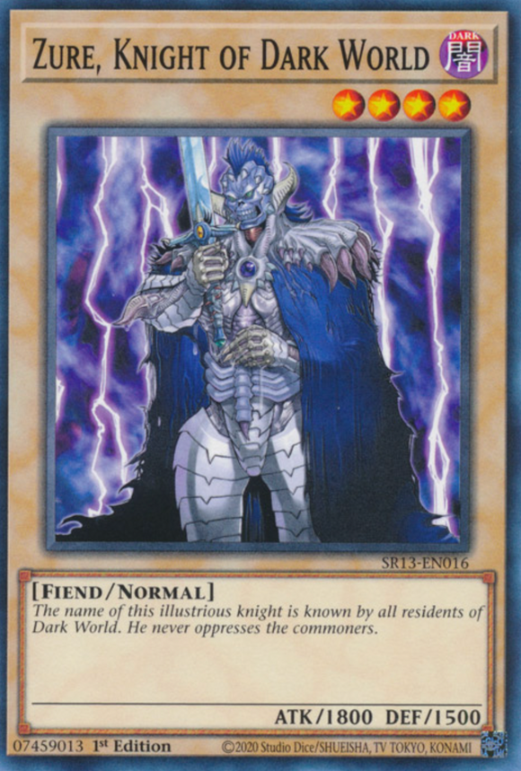 Zure, Knight of Dark World - SR13-EN016 - Common 1st Edition