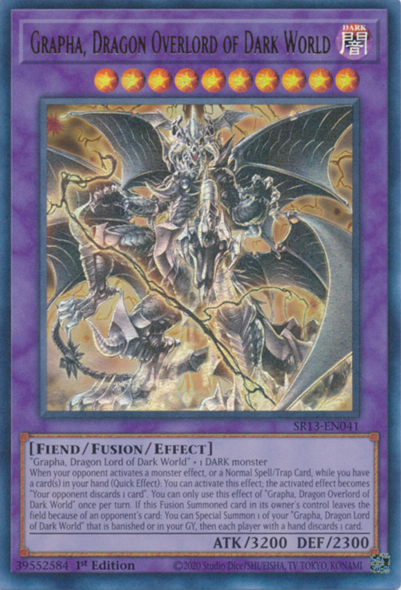 Grapha, Dragon Overlord of Dark World - SR13-EN041 - Ultra Rare 1st Edition