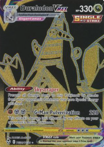 duraludon vmax pokemon card price - TG30/TG30 making it a formidable opponent on the battlefield Duraludon VMAX Evolving Skies 123/203