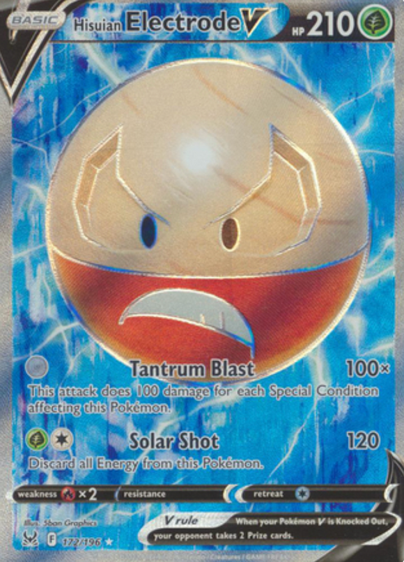 Hisuian Electrode V - 172/196 - Full Art Ultra Rare