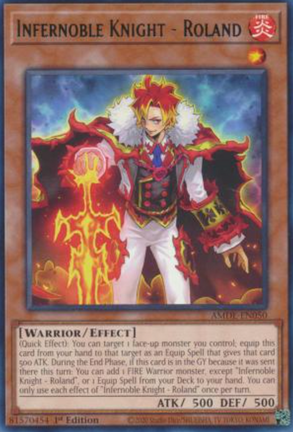 Infernoble Knight - Roland - AMDE-EN050 - Rare 1st Edition