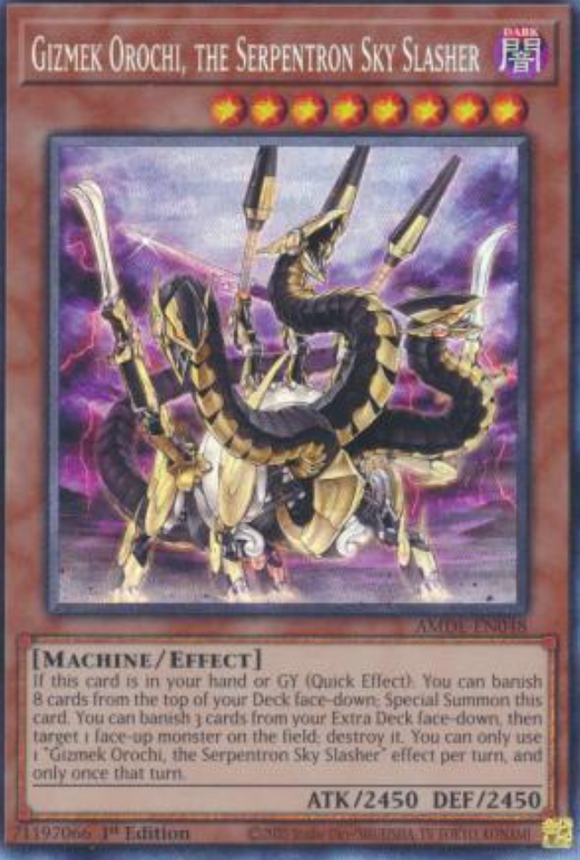 Gizmek Orochi, the Serpentron Sky Slasher - AMDE-EN048 - Collector's Rare 1st Edition