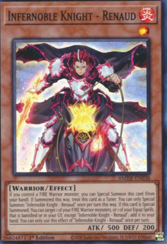 Infernoble Knight - Renaud - AMDE-EN038 - Super Rare 1st Edition