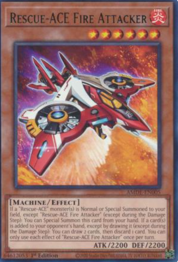 Rescue-ACE Fire Attacker - AMDE-EN005 - Rare 1st Edition