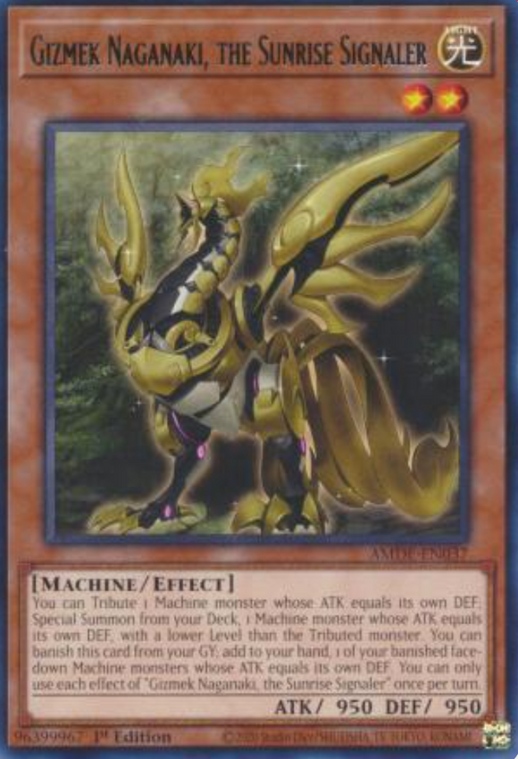 Gizmek Naganaki, the Sunrise Signaler - AMDE-EN037 - Rare 1st Edition