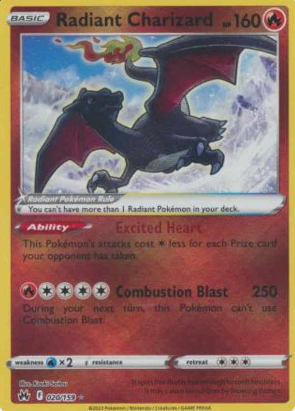 Radiant Charizard - 020/159 - Radiant Rare