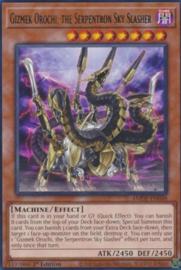 Gizmek Orochi, the Serpentron Sky Slasher - AMDE-EN048 - Rare 1st Edition