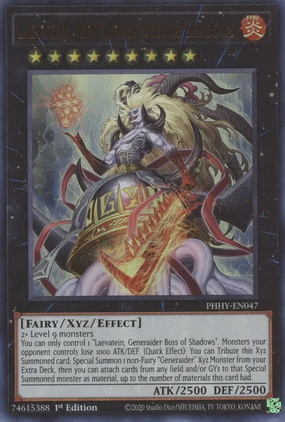 Laevatein, Generaider Boss of Shadows - PHHY-EN047 - Ultra Rare 1st Edition