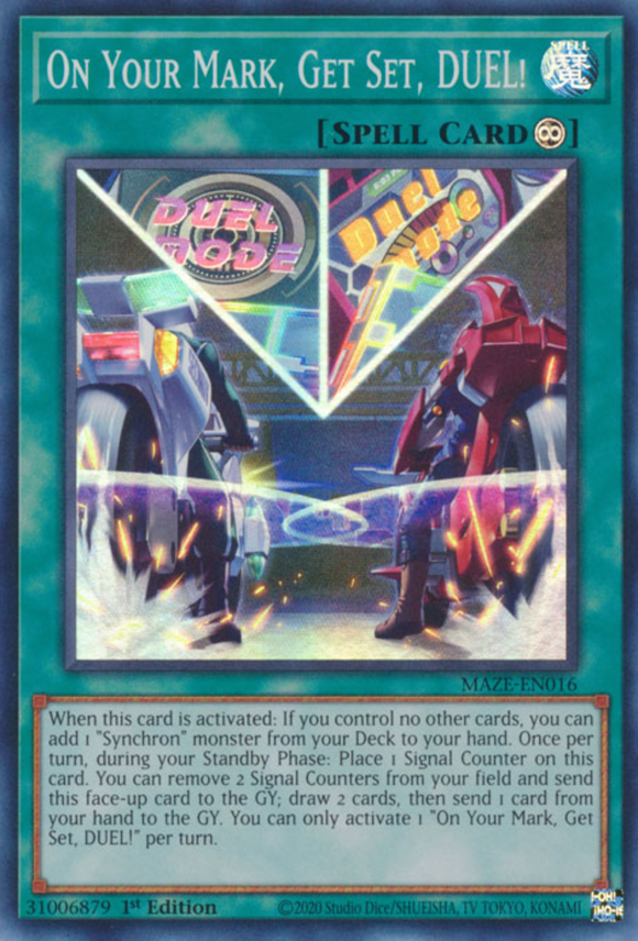 On Your Mark, Get Set, DUEL! - MAZE-EN016 - Super Rare 1st Edition