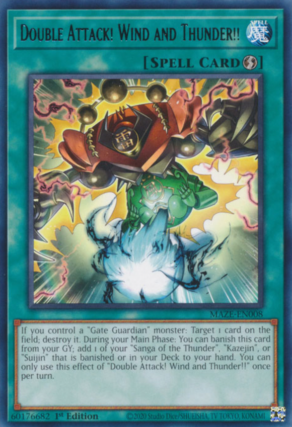 Double Attack! Wind and Thunder!! - MAZE-EN008 - Rare 1st Edition
