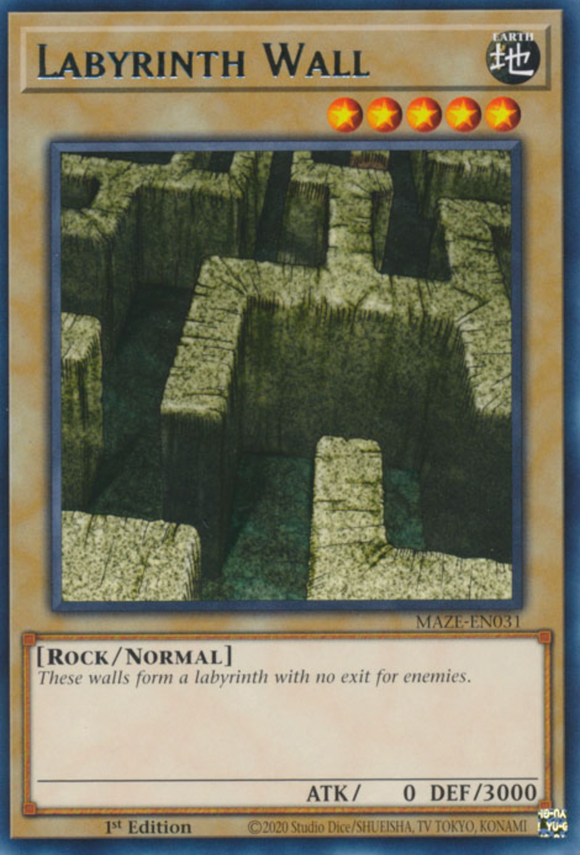 Labyrinth Wall - MAZE-EN031 - Rare 1st Edition