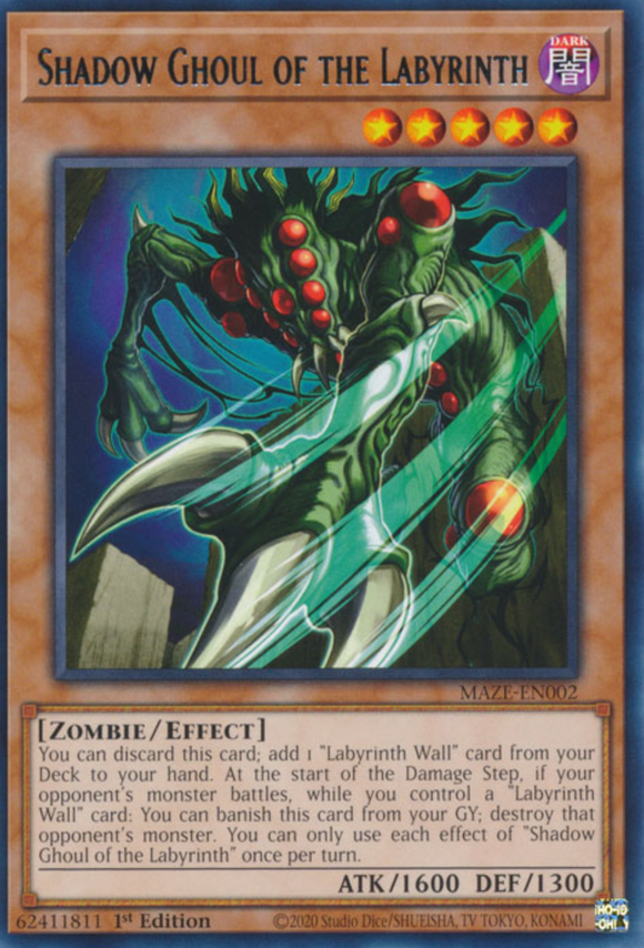 Shadow Ghoul of the Labyrinth - MAZE-EN002 - Rare 1st Edition