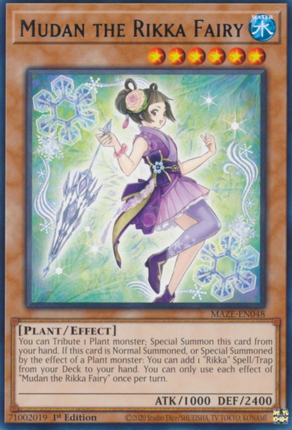 Mudan the Rikka Fairy - MAZE-EN048 - Rare 1st Edition