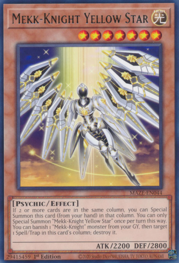 Mekk-Knight Yellow Star - MAZE-EN044 - Rare 1st Edition