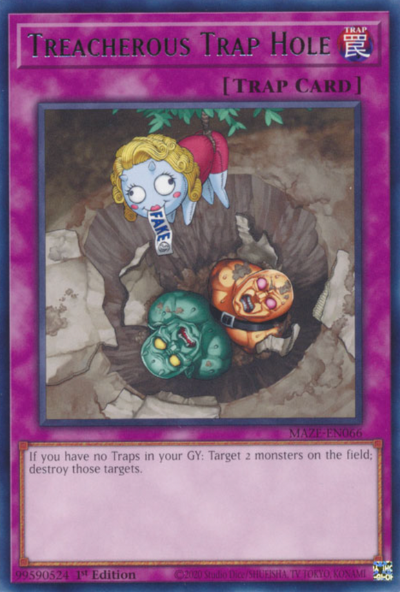 Treacherous Trap Hole - MAZE-EN066 - Rare 1st Edition