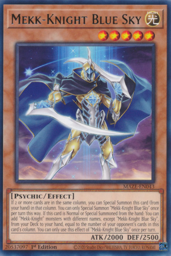 Mekk-Knight Blue Sky - MAZE-EN043 - Rare 1st Edition