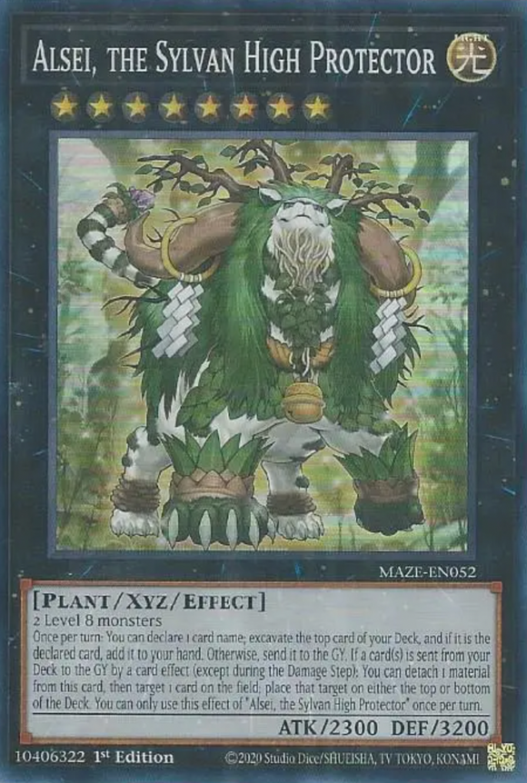 Alsei, the Sylvan High Protector - MAZE-EN052 - Super Rare 1st Edition